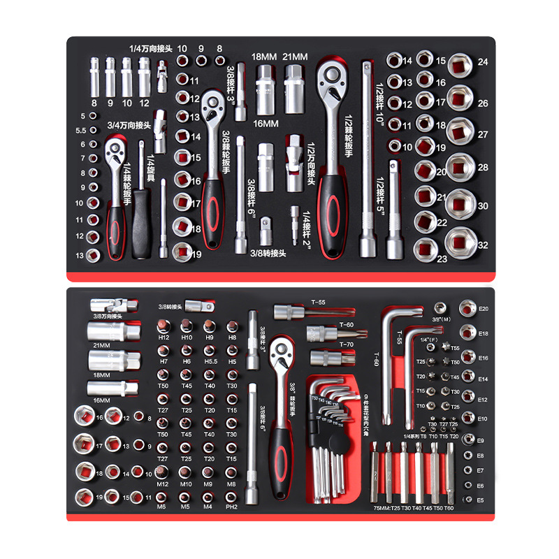 TANKSTORM 자동 수리 하드웨어 전문 도구 세트 EVA 트레이 드라이버 렌치 조합 시리즈
