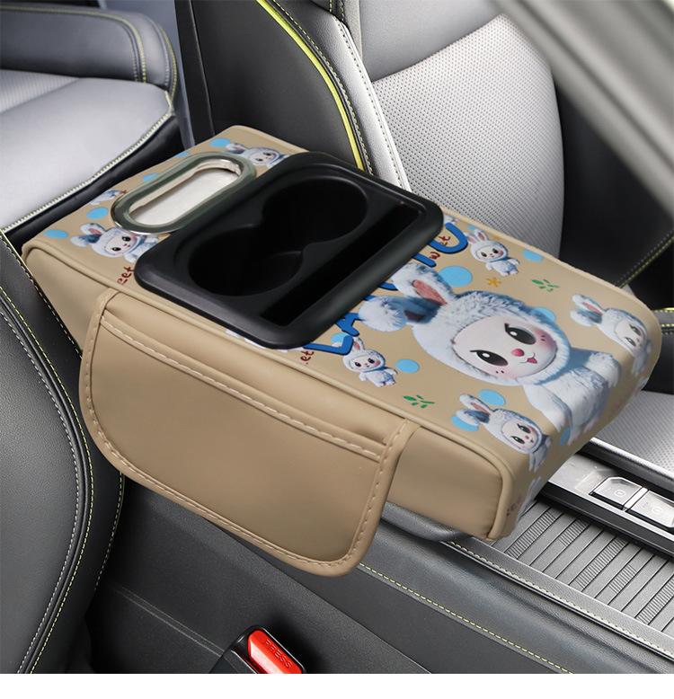 Car Armrest Box Heightening Pad Memory Foam Universal Tissue Box Central Armrest Support Protective Cover Extended and Widened