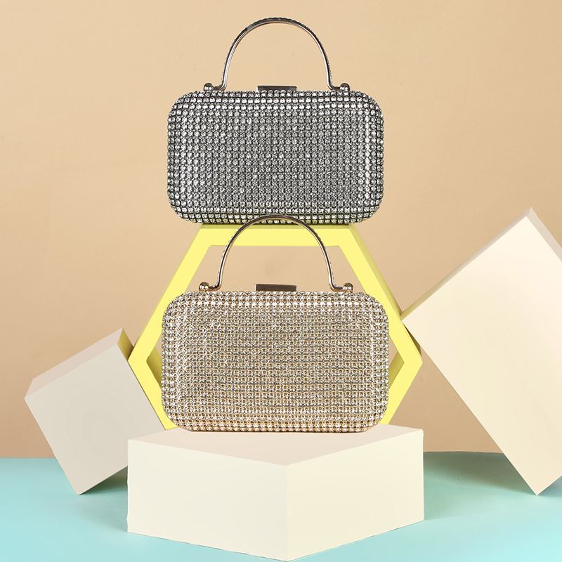 Modische quadratische Metallbox für Damen, Party, Abschlussball, Abendtasche_voghion.com