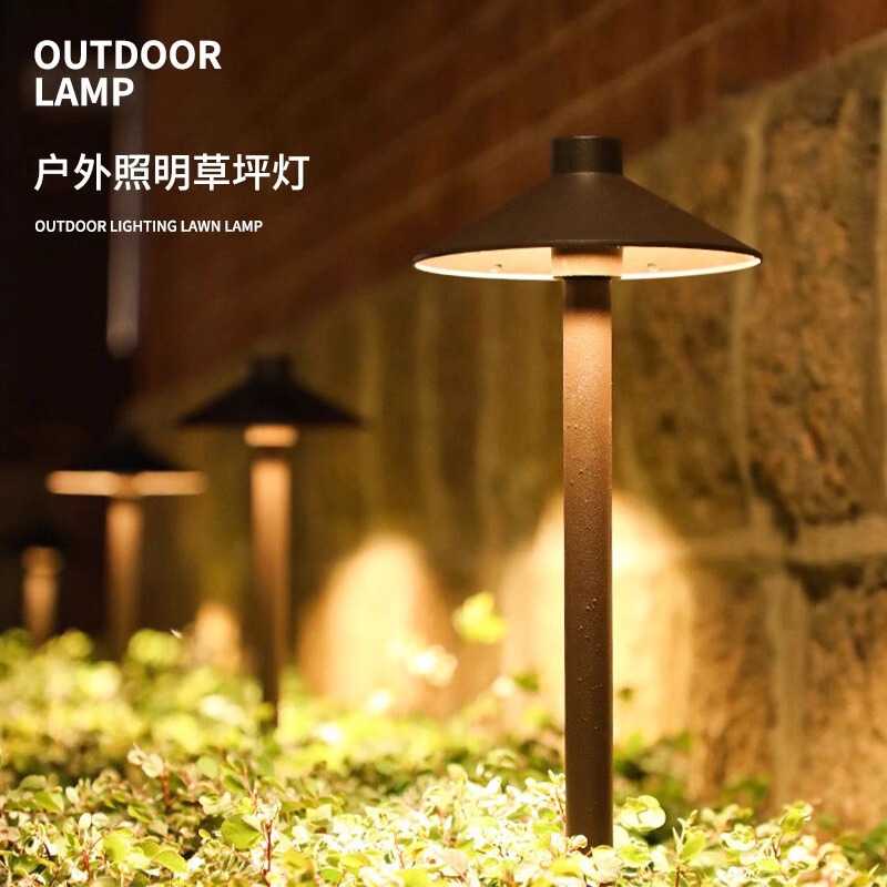 Solar Outdoor Waterproof Mushroom Lawn Lamp Umbrella-Shaped Lamp Aisle Guide Lamp Decorative Courtyard Landscape Floor Lamp