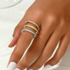 Fashionable small design zirconium stainless steel, clay, ring