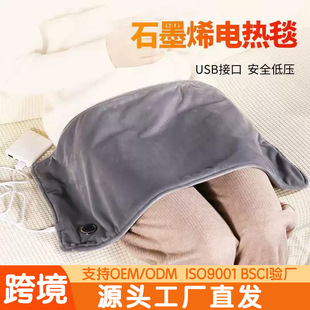 Cross-Border Popular USB Graphene Heating Pad E-Commerce Spot Electric Heating Blanket Heating Pad Small Electric Blanket Factory Supply