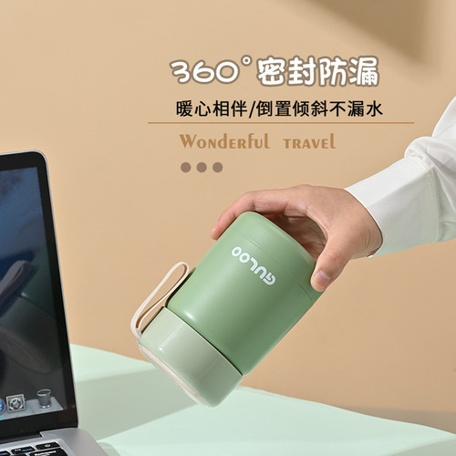 Ins-style minimalist mini vacuum flask women's hand-held portable stainless steel thermos cup gift cup cute student water bottle