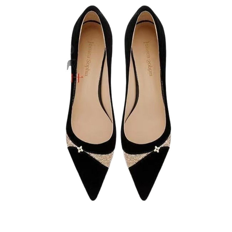 Tacones altos zapatos de oveja de cachofilo 2026 nuevo primavera y otoño zapatos de cabeza puntiaguda para mujeres poco profundos nuevos zapatos de viaje