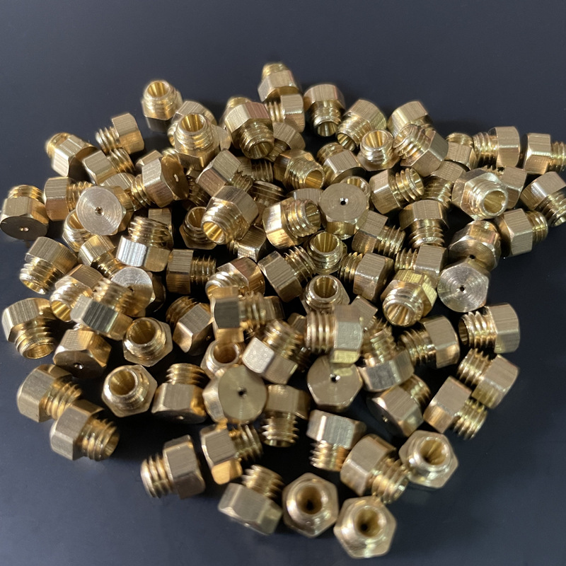 m5*0.8粗丝喷嘴燃气热水器改装气咀 煤气灶隐喷小火咀出气黄铜嘴