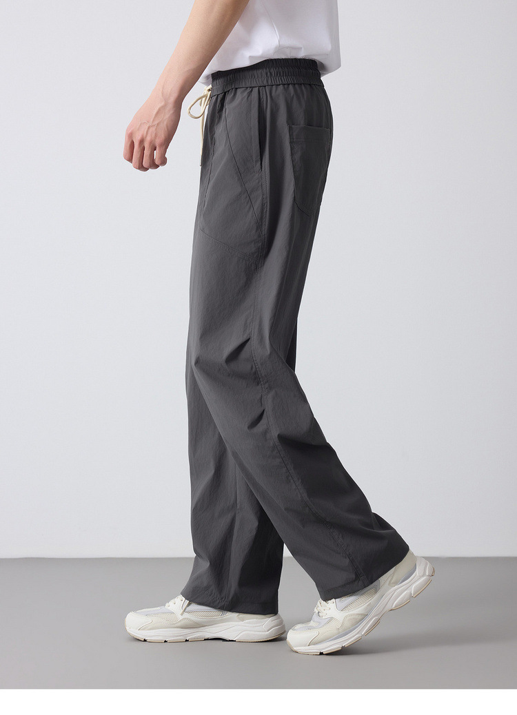 Quần jogger nam dáng rộng thùng thình phong cách thể thao thành phố, cạp chun — đen chi tiết 21