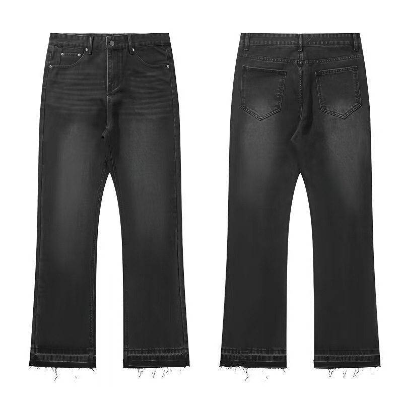 Cross-Border Export American Cleanfit Black Tassel 507 Style Jeans Retro Washed Distressed Pants