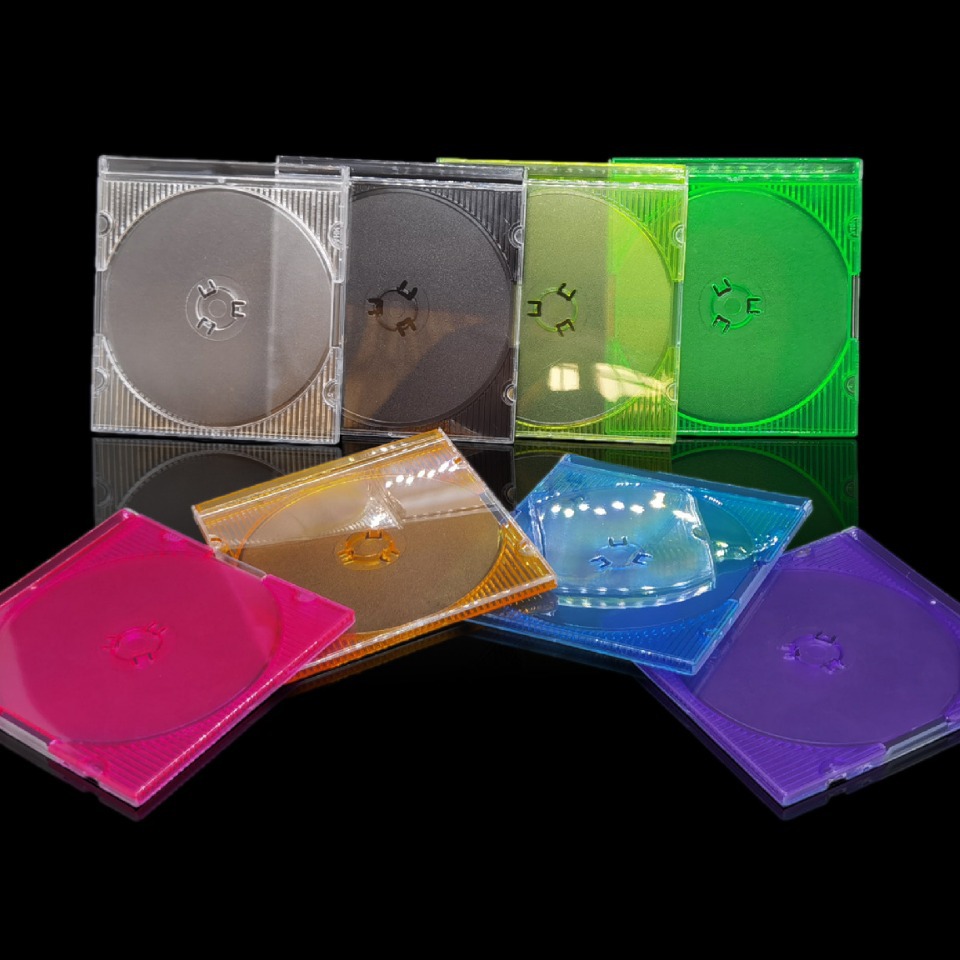三寸透明光盘盒 15克PS CD盒/DVD盒 塑料壳碟盒单碟装盒子收纳盒