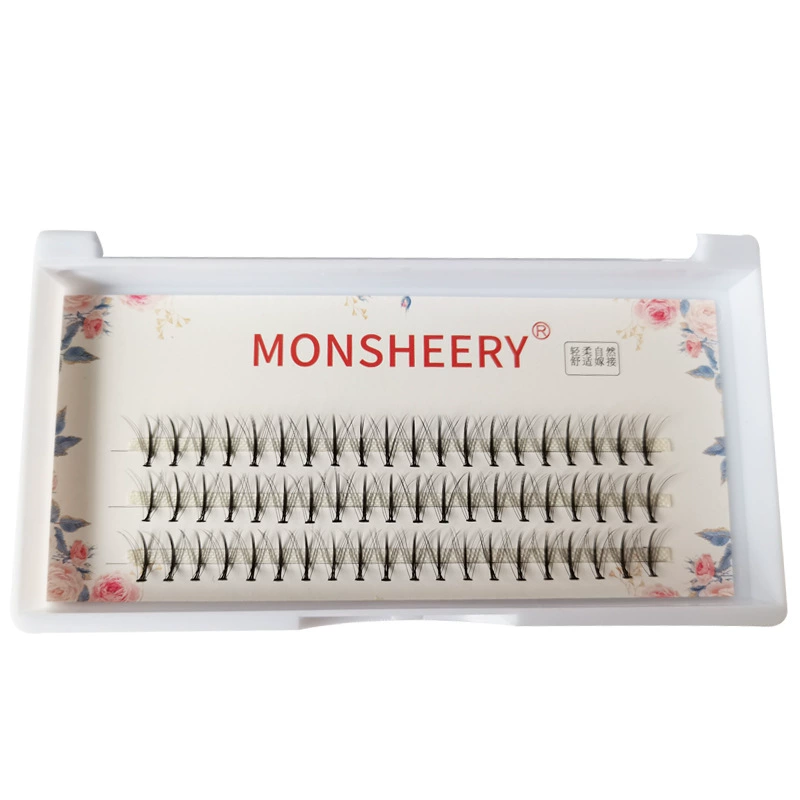 Накладные ресницы Cluster False Eyelashes (Meng Xueli) D & C завивка, смешанная длина 8–14 мм, наборы grafting с жестким стеблем