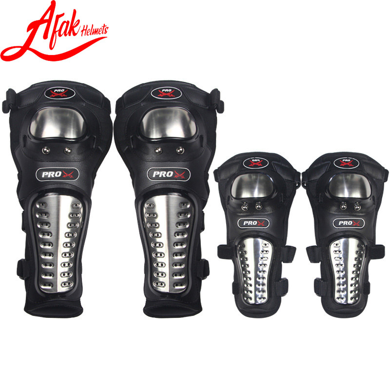 AFAK motocicleta equipo de protección rodillera codo almohadilla de cuatro piezas de acero inoxidable montar Caballero equipo de protección resistente a la caída fuera de carretera
