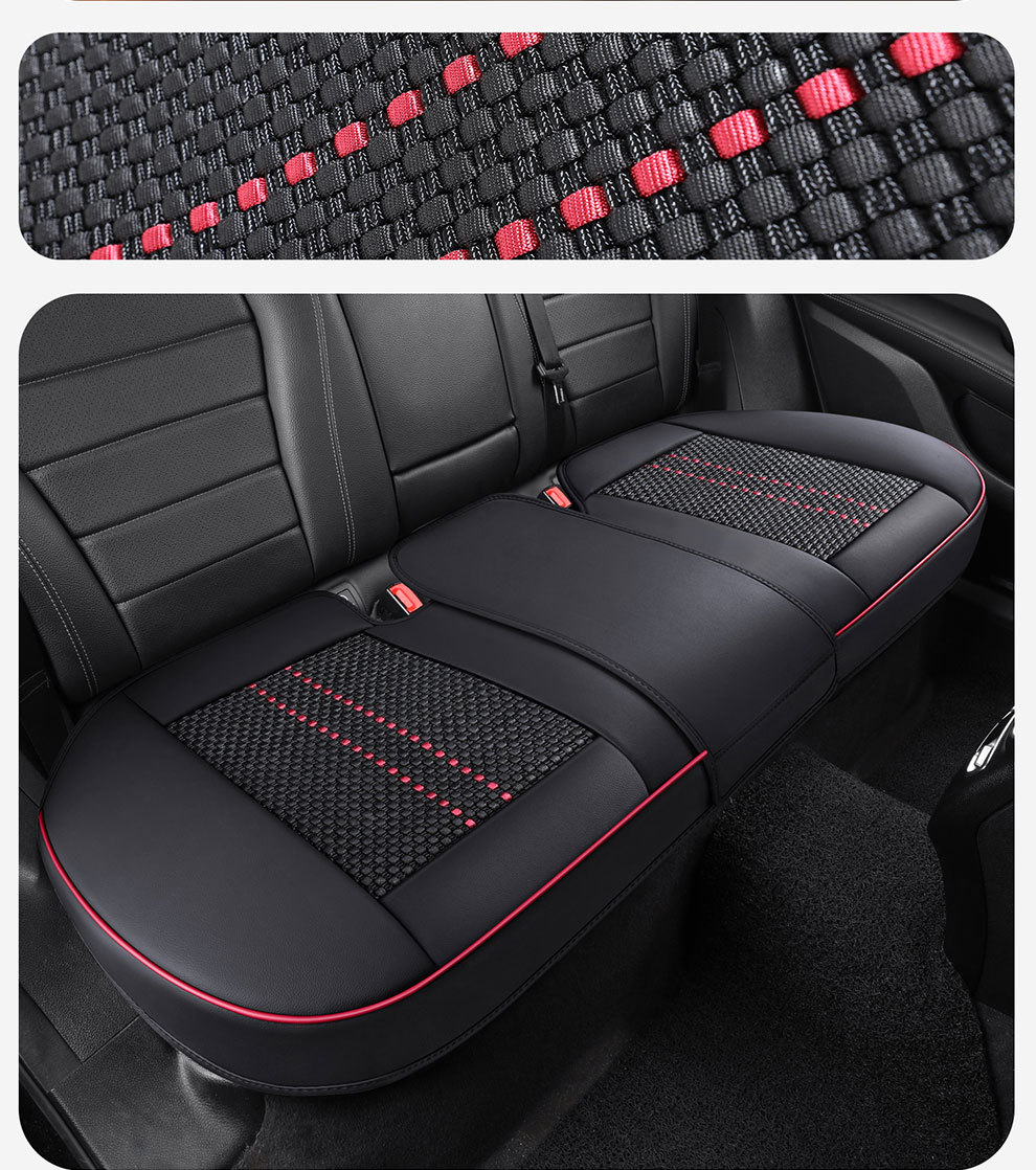 Car Seat Cushion, Universal for All Seasons, Three-Piece Set, Single-Piece Summer Cooling Cushion, Car Seat Cover, Anti-Slip Ice Silk Universal
