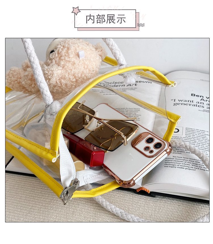 Children's Pvc Transparent Bear Bag Portable Bag display picture 26