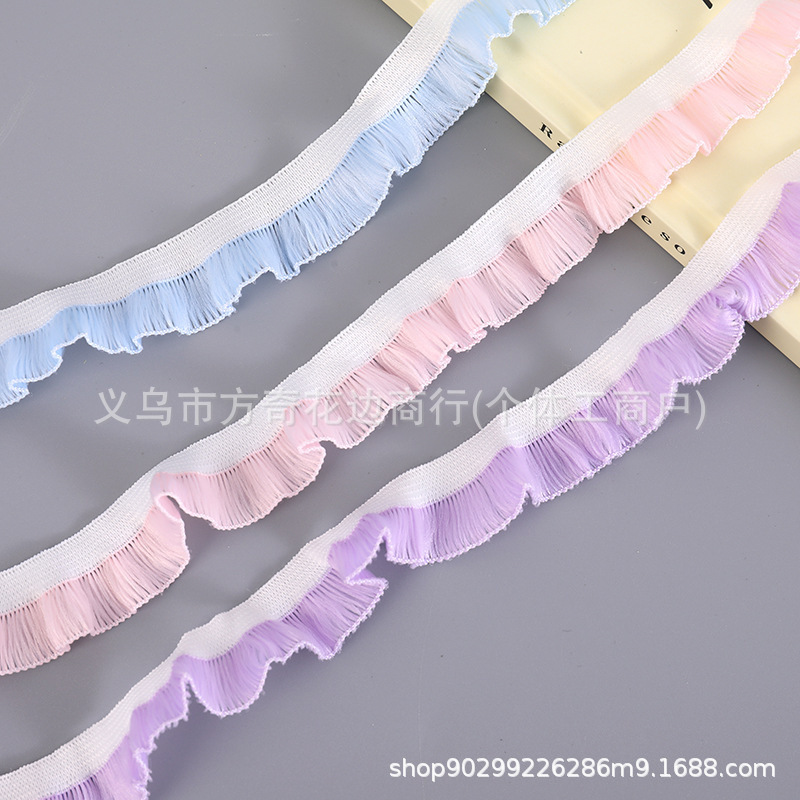 In-Stock High-Quality Colorful Single-Sided Ruffled Lace Trim for Underwear, Bath Balls, DIY Doll Clothing Accessories, Ruffled Elastic Band In-Stock High-Quality Colorful Single-Sided Ruffled Lace Trim for Underwear, Bath Balls, DIY Doll Clothing Accessories, Ruffled Elastic Band