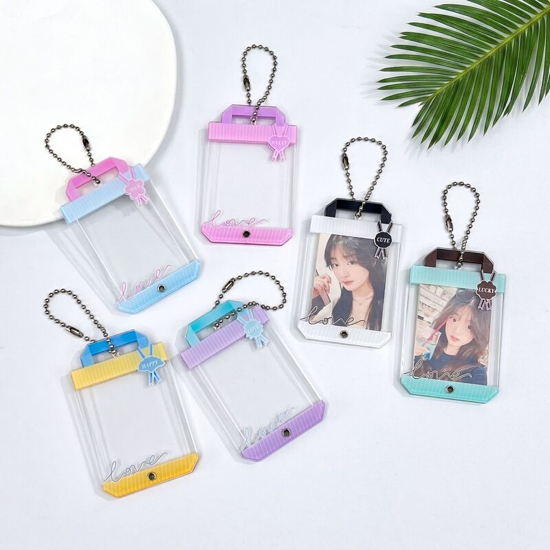 Men's and Women's 2inch Photo Frame Keychain Student Idol Photo Acrylic Storage Bag Wholesale Pendant Transparent Card Holder Men's and Women's 2inch Photo Frame Keychain Student Idol Photo Acrylic Storage Bag Wholesale Pendant Transparent Card Holder