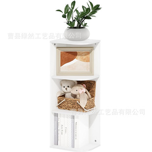 Corner Bookcase Storage Corner Bookshelf Bay Window Corner Cabinet Nordic Living Room Bedroom Modern Simple Storage Rack Floor-Standing