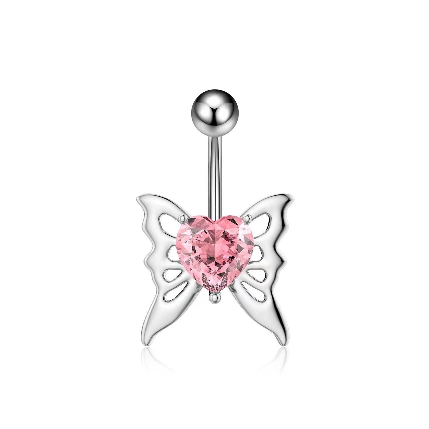 Silver pointed spike labret stud material detail