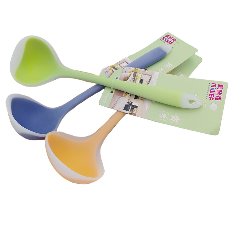 L3335 K-365 boutique silicona olla cuchara sartén antiadherente mango largo especial cocina pala utensilios de cocina espátula cuchara