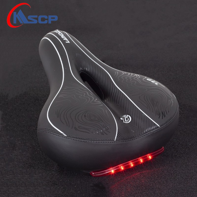 Cojín de bicicleta sillín grande sillín de bicicleta amortiguador de bicicleta de montaña asiento transfronterizo con luz en stock