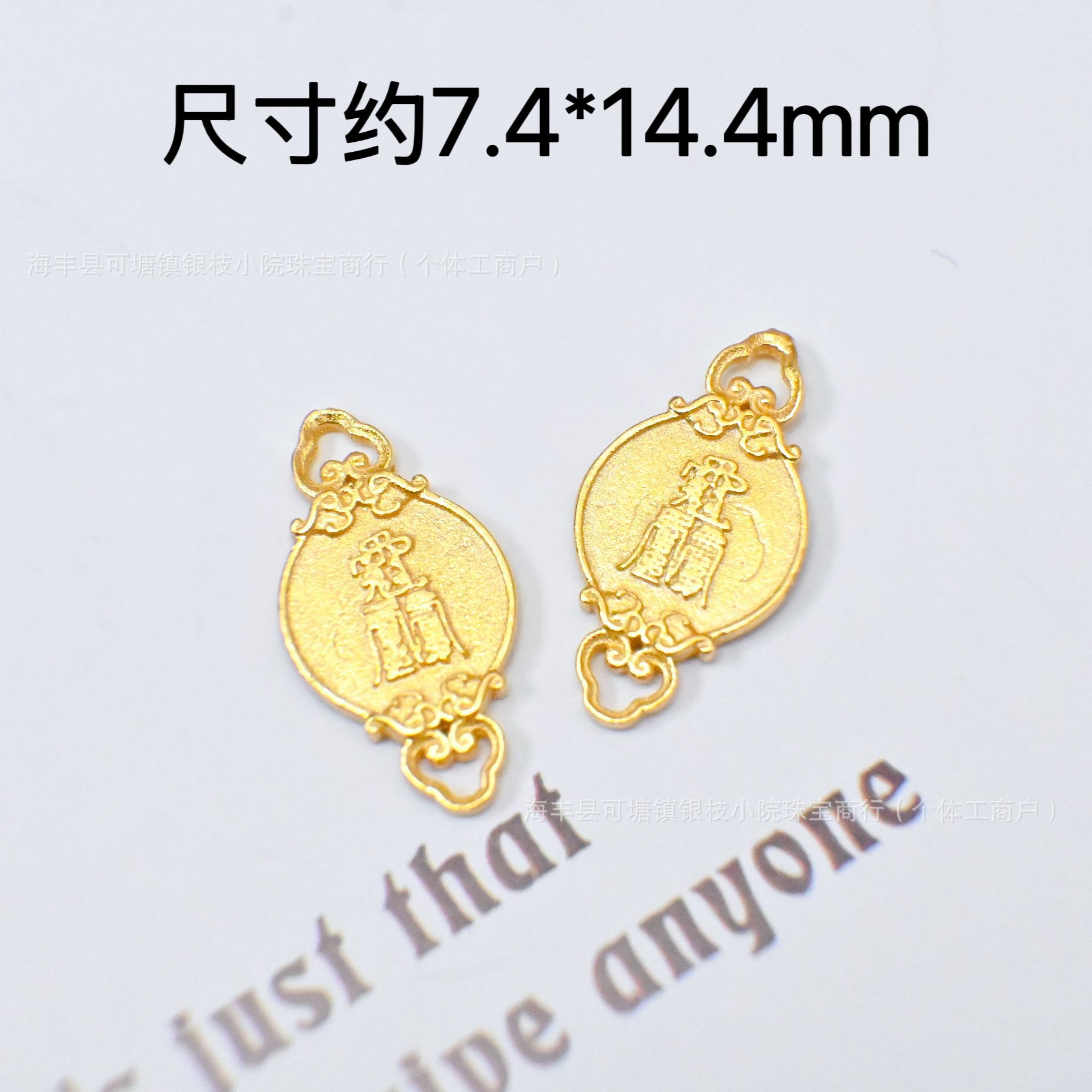 S925 Silver Ancient Gold Color-Preserving DIY Through-Hole Accessories Gourd Snap Ring Heart Spacer Bead Pendant Beaded Bracelet Necklace
