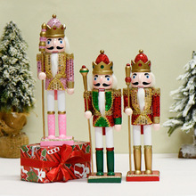 欧式胡桃夹子国王木偶人圣诞节日装饰工艺品摆件跨境现货亚马逊