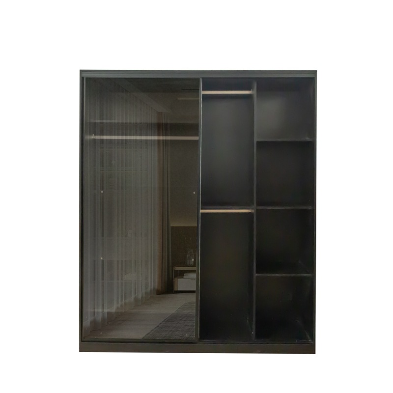 Armario en casa dormitorio pequeño apartamento armario de almacenamiento simple ropa colgante armario alto sentido image 7