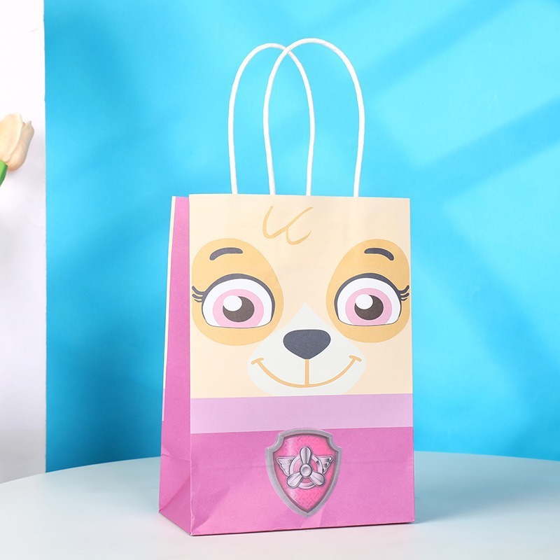 Bolsas de regalo de cumpleaños, bolsas de cartón cartón, bolsas de embalaje para llevar, bolsas de embalaje de regalo de fiesta para niños, bolsas de mano
