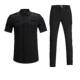 Free Shipping New Quick-drying Summer Security Work Uniform Black Ice Silk Short-sleeved suit Blue Thin Work Clothes