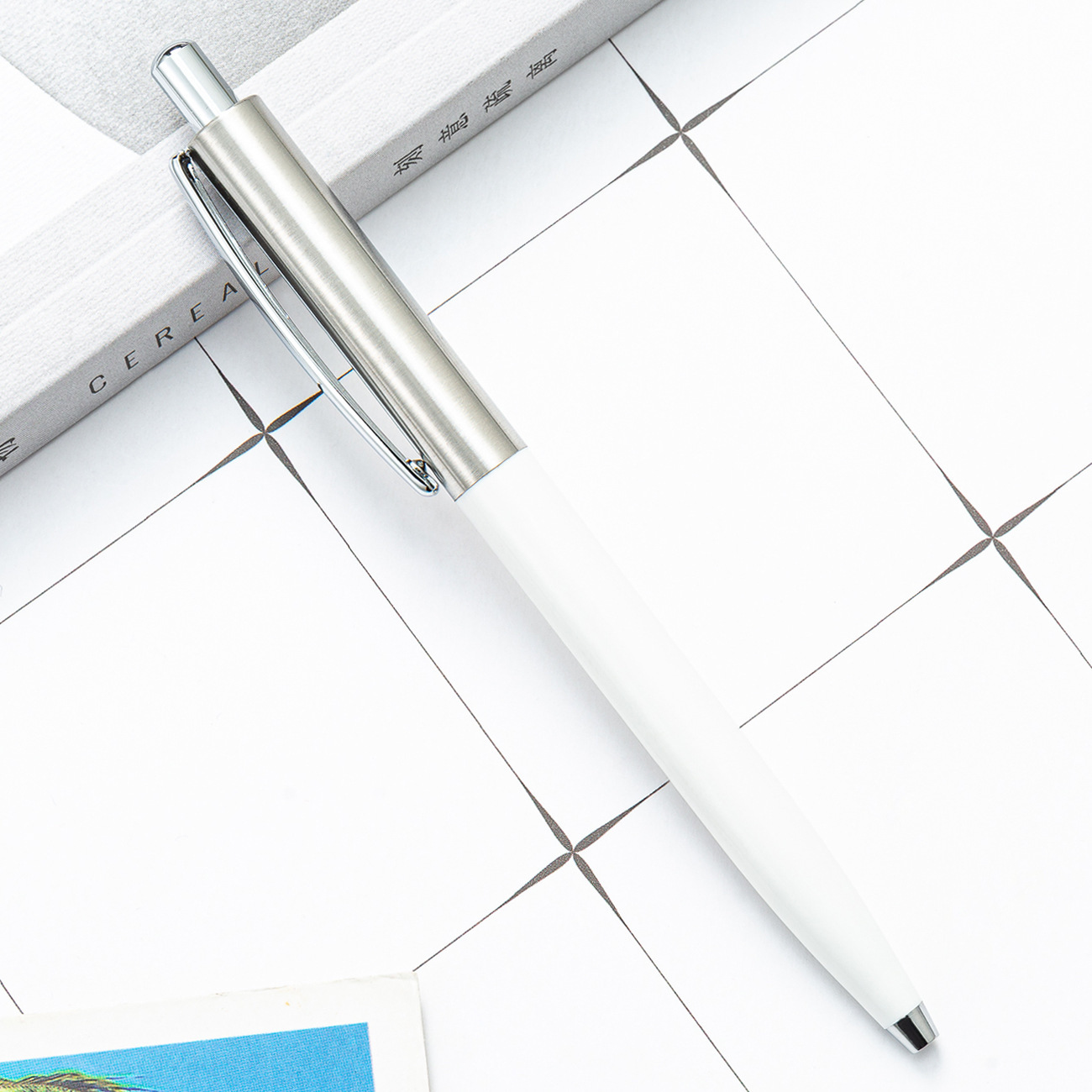 Fuente de fabricación de metal de aluminio bolígrafo bolígrafo de promoción de oficinas comerciales bolígrafo de firma bolígrafo de pulsación bolígrafo