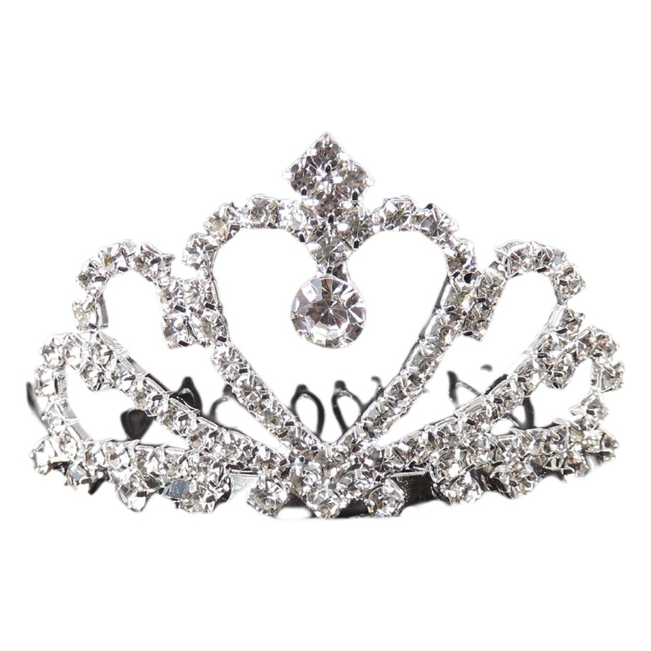 Bride headdress plate hair Korean peach heart Rhinestone Wedding crown hair accessories wedding accessories comb hair comb wholesale