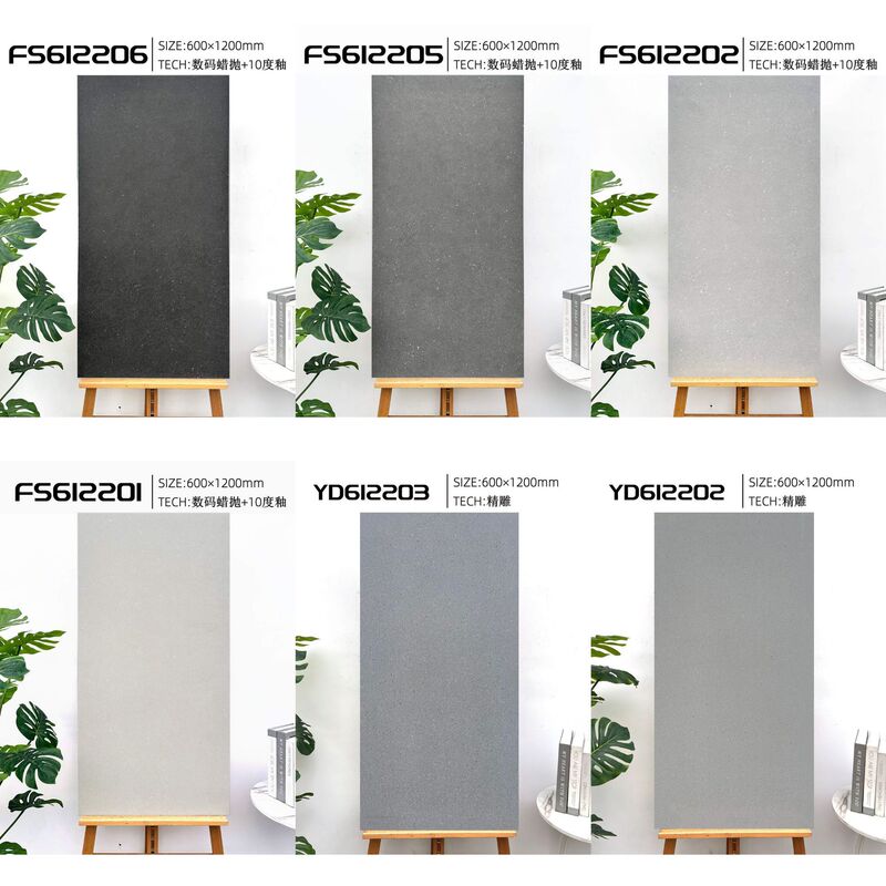 Gray Monet Dry Grain Tiles 600X1200 Wabi-Sabi Style Living Room Non-Slip Floor Tiles Outdoor Garden House Wall Tiles