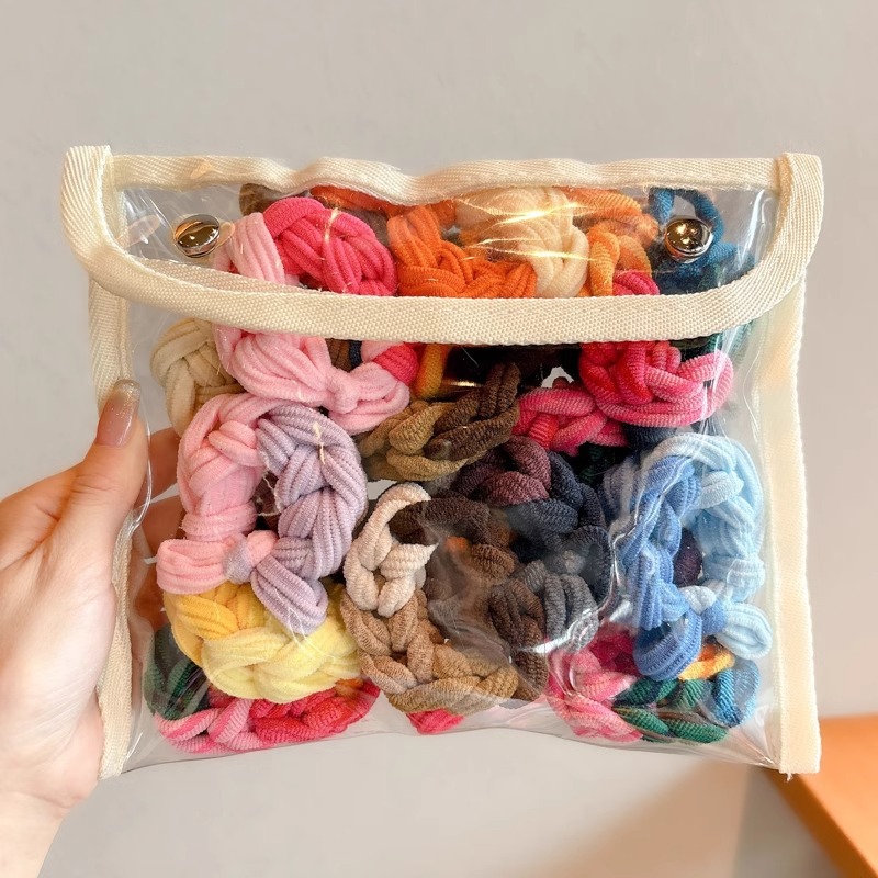 Cuerdas de cabello trenzadas de dopamina elásticas de alta altura, anillo de cabello de cuero de cabello de caballo detrás de la cabeza y gorda de cabello