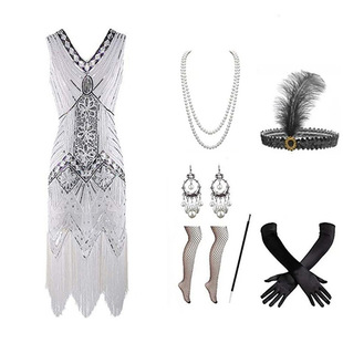 S-4XL���Y��1920S�͹��w�ı��B��ȹ�ع������Ƭ���Kȹ�W������