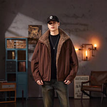 LIYANG2025冬季新款复古加绒男士羽绒服宽松时尚潮牌男装休闲外套