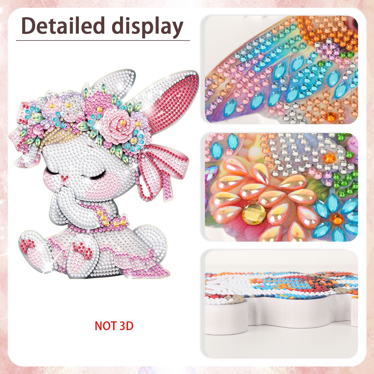 Diamante de bricolaje hecho a mano transfronterizo dibujo punto diamante 5D placa de yeso tridimensional adorno de juguete dinosaurio dibujos animados pintura infantil