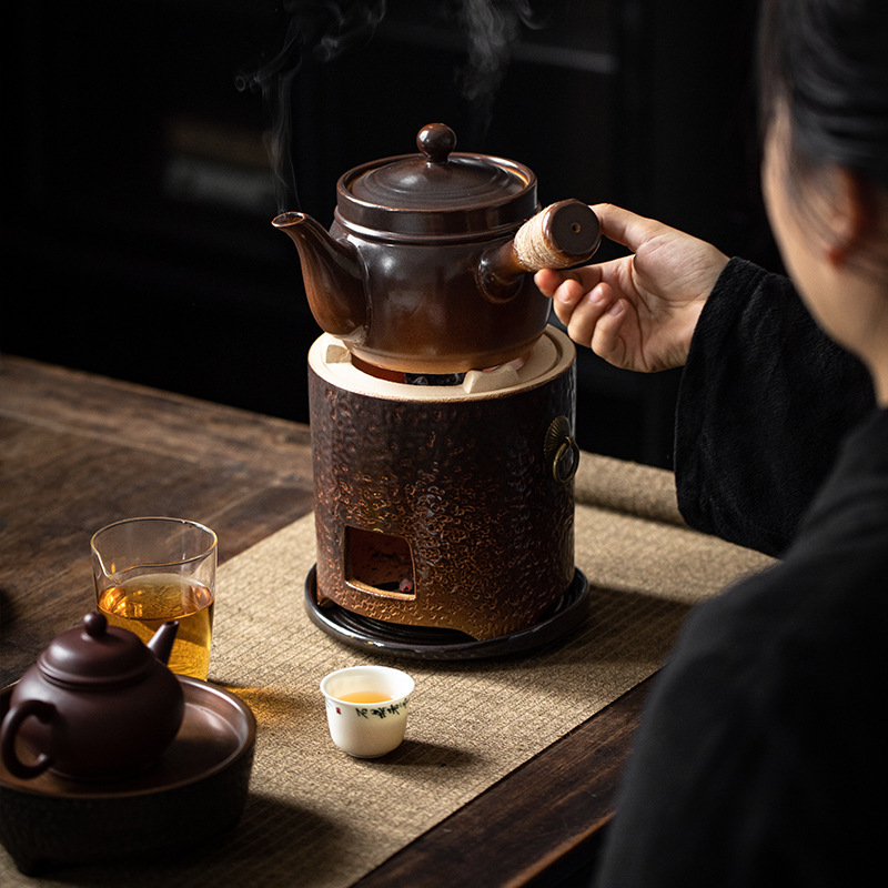 围炉煮茶家用室内煮茶器煮茶炉茶壶套装小碳火炭炉全套器具批发