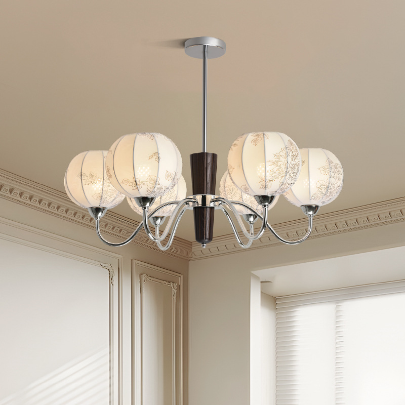 Gran vista jardín lámpara de la sala de estar francesa Nanyang estilo retro nuevo estilo simple sala de madera maciza lámpara Zhongshan 194L