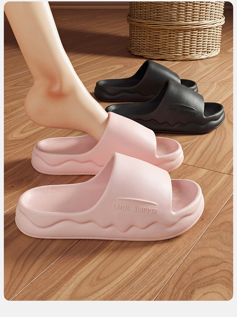 Non-slip Thick Sole Summer Slippers For Indoor And Home Use_voghion.com
