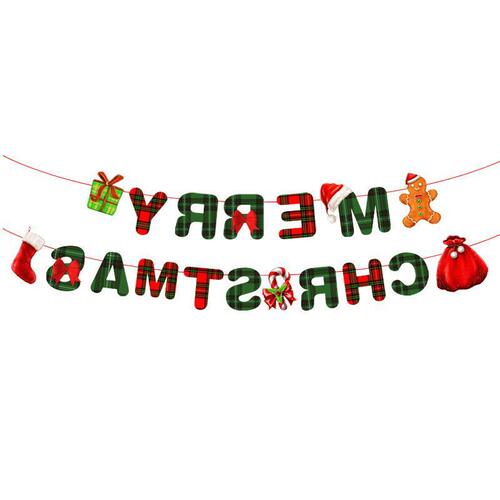 Christmas flag decoration supplies colorful flags pennants hanging flags Christmas party shopping mall scene layout wholesale