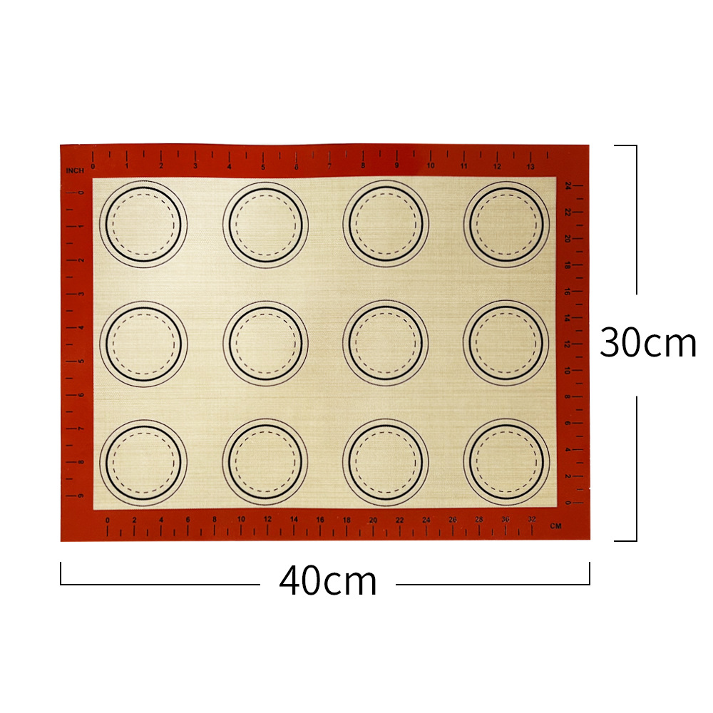 Promoción explosiva Macaron antiadherente almohadilla de silicona para hornear 30*40cm almohadilla cuadrada para horno almohadilla de galleta engrosada resistente a altas temperaturas image 5