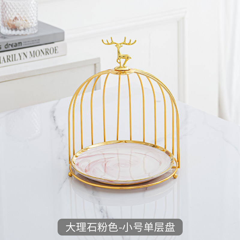 Estilo nórdico cerámica multi-capa plato de fruta sala de estar tarde té postre mesa de postre bandeja de la torta de lujo ligero soporte de exhibición