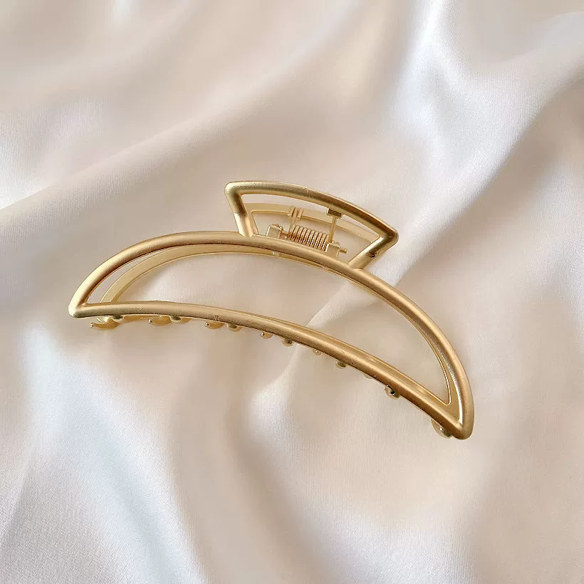 Metal crab hair clip, elegant rhinestone & pearl accents, large styles (multiple colors)