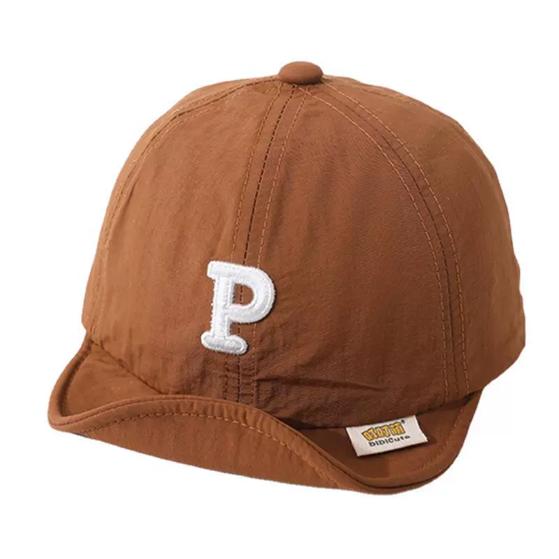 Children's summer quick dry hat, soft baseball cap, letter P