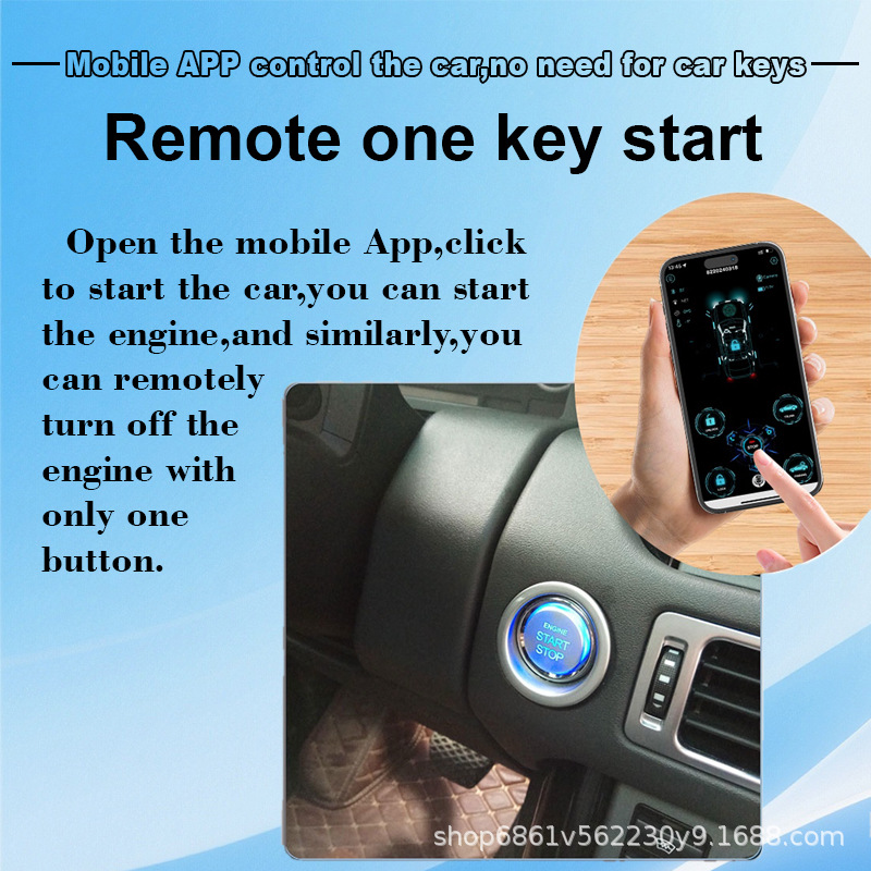 Cardot Keyless Ignition Modification with Bluetooth Mobile Phone Control for One-Touch Start and Remote Start of Gasoline or Diesel Vehicles