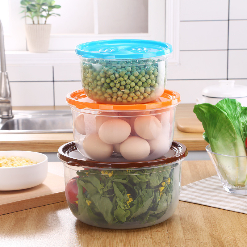 Caja de preservación sellada de plástico Caja de almuerzo de microondas Caja de almacenamiento de alimentos Caja de almacenamiento de gran capacidad Caja de congelación