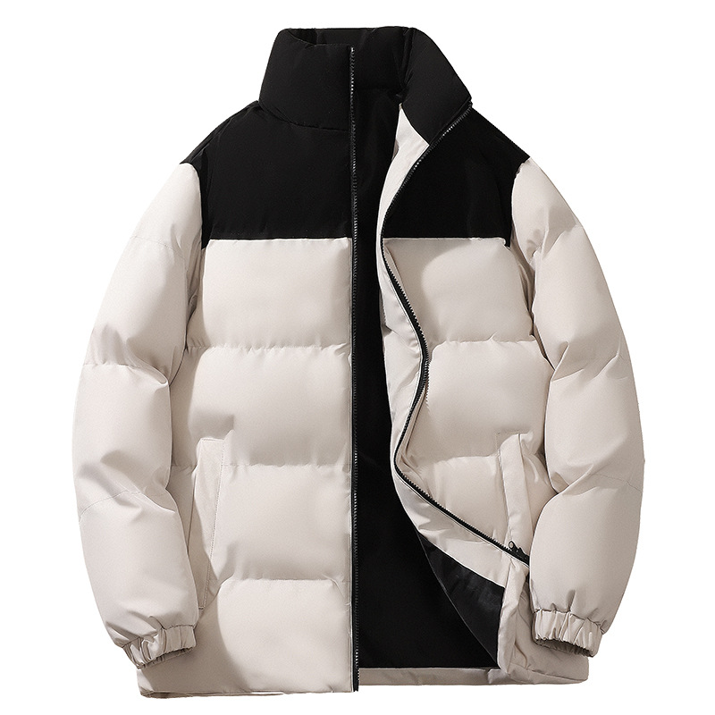 Brand Cotton-Padded Jacket Men Fall Winter New Trend Down Jacket Fashion Coat Thickened Standing Collar Jacket_voghion.com