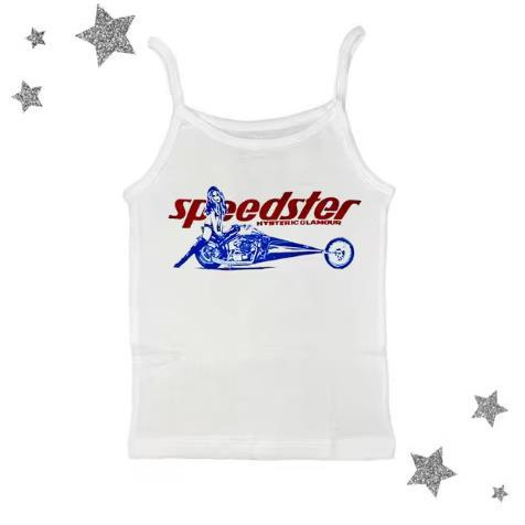 Cross Border Street Biking Girl Spice Tank Letter Print Sleeveless Slim New Sling Top