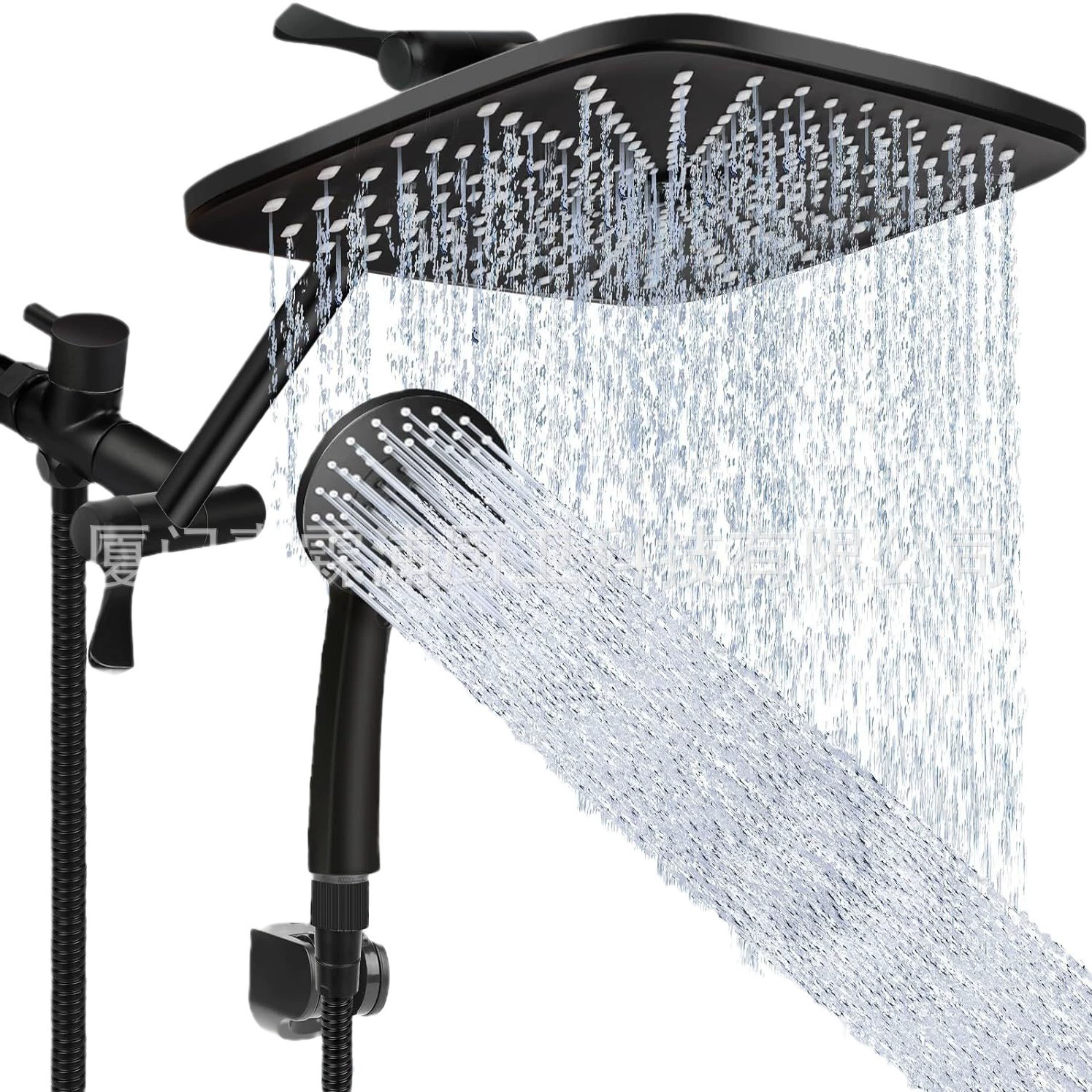 American 6-Function Handheld Shower Set with 12-Inch Rain Top Head, Pressurized Water