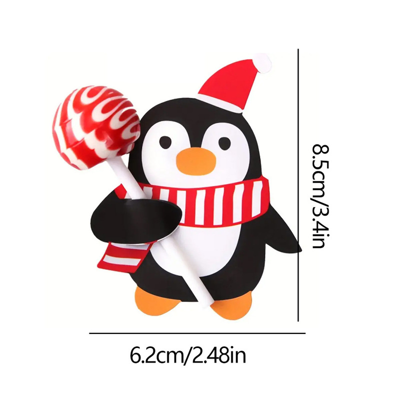 クリスマスキャンディープレゼント包装サンタクロースペンギンロリポップ紙カード装飾カード50枚|undefined
