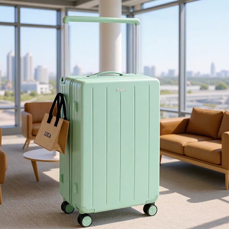 Center-Mounted Wide-Handle Suitcase with Universal Wheels 20inch - Unisex Carry-On Suitcase, Sturdy Travel Case, Pc Hard-Shell Luggage Center-Mounted Wide-Handle Suitcase with Universal Wheels 20inch - Unisex Carry-On Suitcase, Sturdy Travel Case, Pc Hard-Shell Luggage