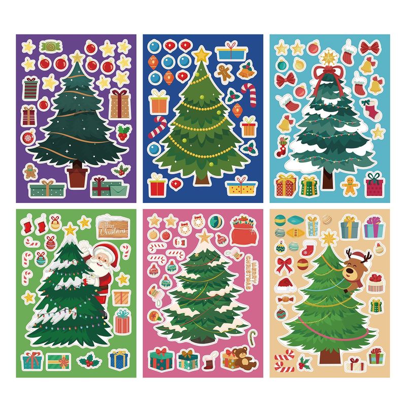 Cm2206016クロスボーダークリスマスステッカークリスマスdiyステッカークリスマスツリーパズルステッカー漫画ステッカー|undefined